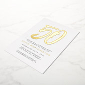 Vet goud elegant 50e verjaardag viering invitat folie uitnodiging (Gedraaid)