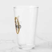 Vet goud (Faux) Glitter 50 en feestdag Glas (Links)