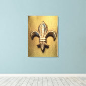 Vet Goud Fleur de lis print (Insitu (Houten vloer))