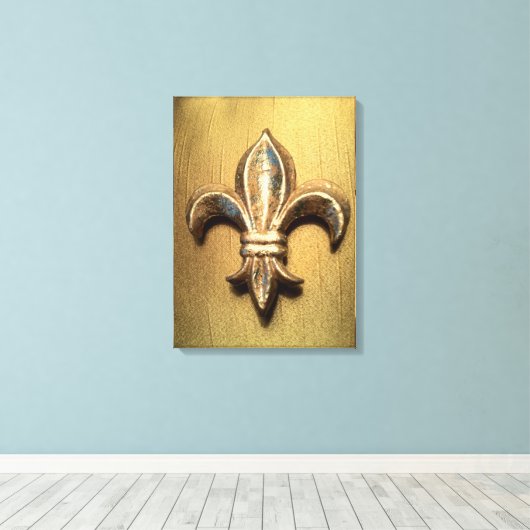 Vet Goud Fleur de lis print (Insitu (Houten vloer))