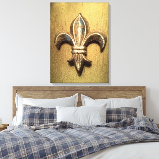 Vet Goud Fleur de lis print (Insitu (Slaapkamer))