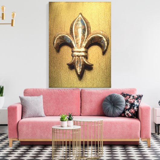 Vet Goud Fleur de lis print (Insitu (Woonkamer))
