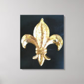 Vet Goud Fleur de lis print op zwart (Voorkant)
