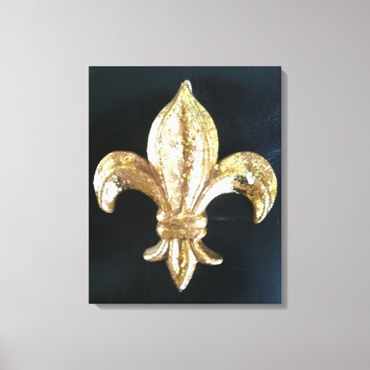 Vet Goud Fleur de lis print op zwart (Voorkant)