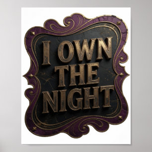Vet Goud I BEZIT DE NACHT Design Poster