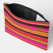 Vet Goud, Rood, Magenta & Gestreepte Pouch Etui (Open)