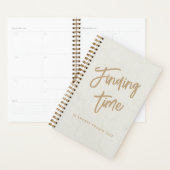 Vet Goud Script Typografie Gepersonaliseerd Ivoor Planner (Display)