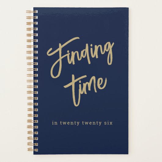 Vet goud script typografie marineblauw & goud planner (Voorkant)