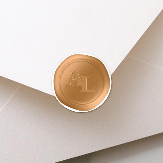 Vet Goud Seal Monogram Bruiloft Stickers