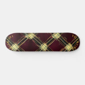 Vet Gouden Accenten Kerst Tartan Plaid Design Persoonlijk Skateboard (Horizontaal)