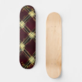 Vet Gouden Accenten Kerst Tartan Plaid Design Persoonlijk Skateboard (Voorkant)