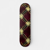 Vet Gouden Accenten Kerst Tartan Plaid Design Persoonlijk Skateboard (Voorkant)