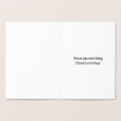 Vet, Gouden folie "22 JAAR OUD!" Verjaardag Kaart (Binnen)