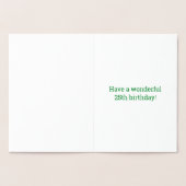 Vet, Gouden folie "25 JAAR OUD!" Verjaardag Kaart (Binnen)