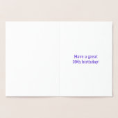 Vet, Gouden folie "39 JAAR OUD!" Verjaardag Kaart (Binnen)