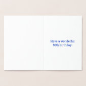 Vet, Gouden folie "55 JAAR OUD!" Verjaardag Kaart (Binnen)