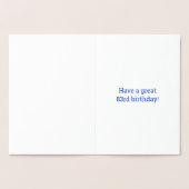 Vet, Gouden folie "83 JAAR OUD!" Verjaardag Kaart (Binnen)