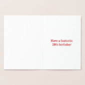 Vet, goudfolie "28 JAAR OUD!" Verjaardag Kaart (Binnen)