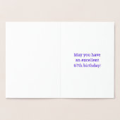 Vet, goudfolie "67 JAAR OUD!" Verjaardag Kaart (Binnen)