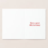 Vet, goudolie "85 JAAR OUD!" Birthday-kaart Folie Kaarten (Binnen)