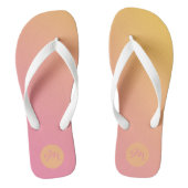 Vet Gradiënt Monogram Roze Geel zomer Teenslippers (Voetbed)