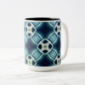 Vet, grafisch, geometrisch design koffie mok (Voorkant rechts)