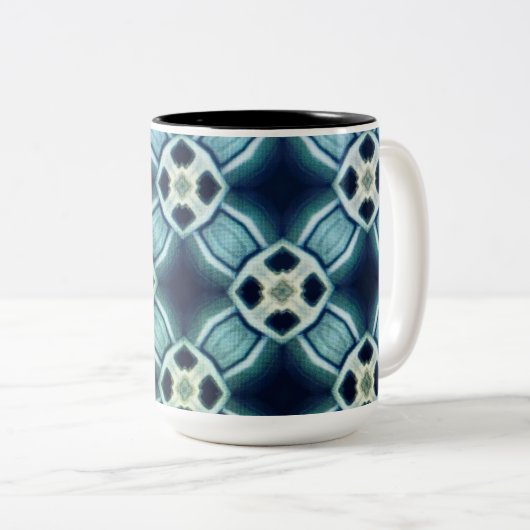 Vet, grafisch, geometrisch design koffie mok (Voorkant rechts)