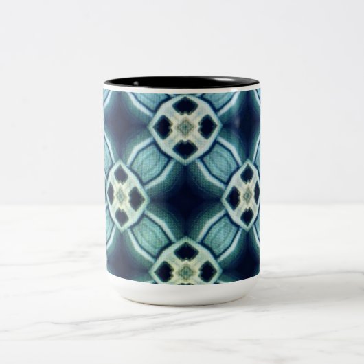 Vet, grafisch, geometrisch design koffie mok (Center)