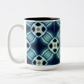 Vet, grafisch, geometrisch design koffie mok (Links)