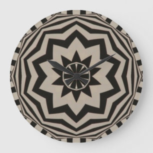 Vet grafisch zwart/wit slot grote klok