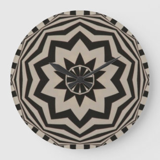 Vet grafisch zwart/wit slot grote klok