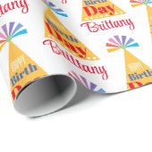 Vet Grafische naam Party Pet Verjaardag Cadeaupapier (Rol Hoek)