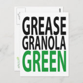 vet, granola, GREEN! Briefkaart (Voorkant / Achterkant)