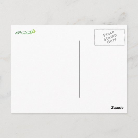 vet, granola, GREEN! Briefkaart (Achterkant)