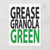 vet, granola, GREEN! Briefkaart (Voorkant)