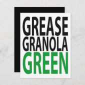 vet, granola, GREEN! Kaart (Voorkant / Achterkant)