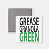 vet, granola, GREEN! Magneet (Voorkant / Achterkant)