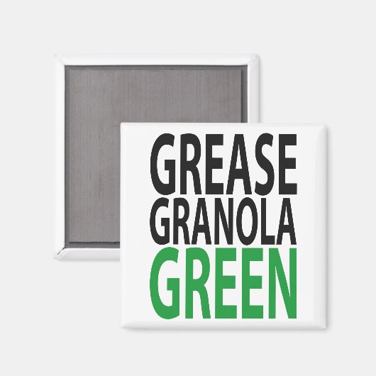 vet, granola, GREEN! Magneet (Voorkant / Achterkant)