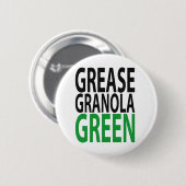 vet, granola, GREEN! Ronde Button 5,7 Cm (Voorkant /achterkant)
