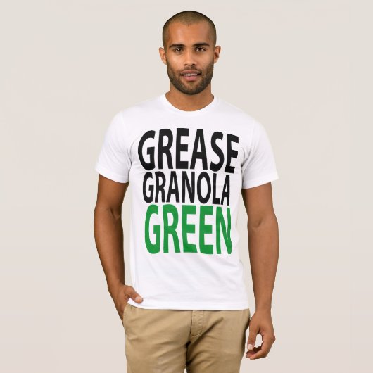 vet, granola, GREEN! T-shirt (Voorkant volledig)