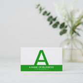 vet GREEN-monogram Visitekaartje (Staand voorkant)