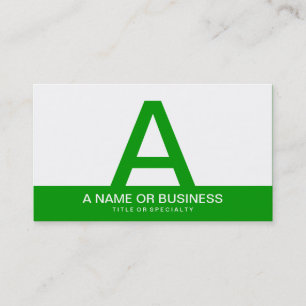 vet GREEN-monogram Visitekaartje