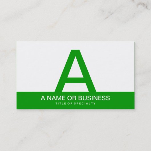 vet GREEN-monogram Visitekaartje (Voorkant)