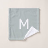 Vet grijs en wit met optioneel monogram bad handdoek (Wasdoekje)