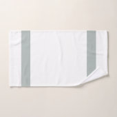 Vet grijs en wit met optioneel monogram bad handdoek (Handdoek)