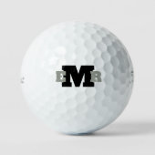 Vet Grijs en Zwart Monogram Titleist VI Golfballen (Voorkant)