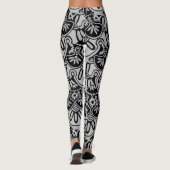 Vet Grijs en zwart Print Leggings (Achterkant)