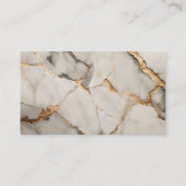 Vet Grijs & Goud Marmer Modern Visitekaartje (Achterkant)