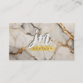 Vet Grijs & Goud Marmer Modern Visitekaartje