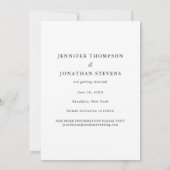 Vet Grijs Manuscript Bekleding Moderne Foto van he Save The Date (Achterkant)